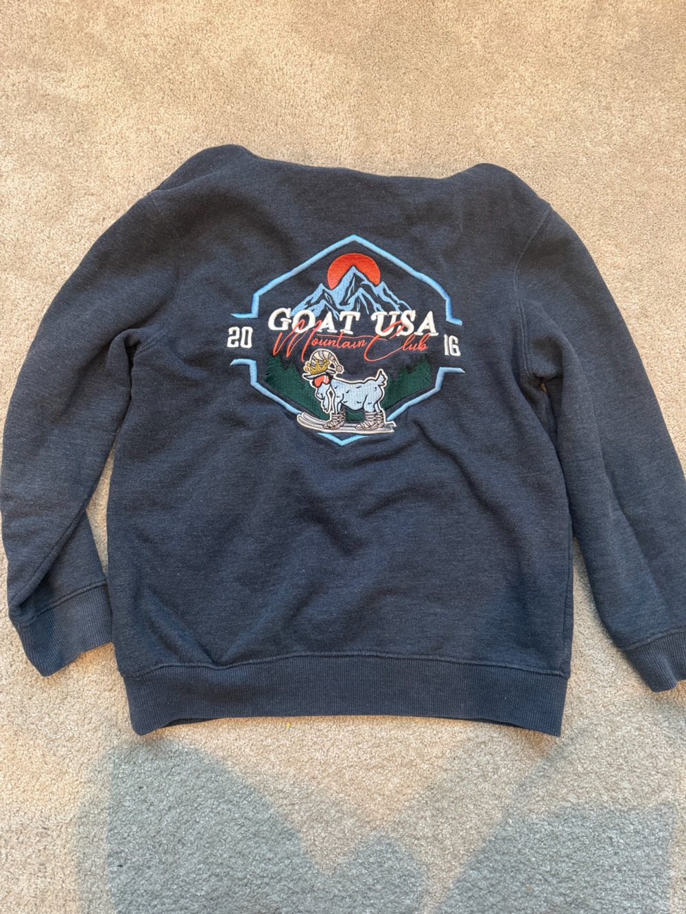 GOAT USA Mountain Club Hoodie Youth Large Gray